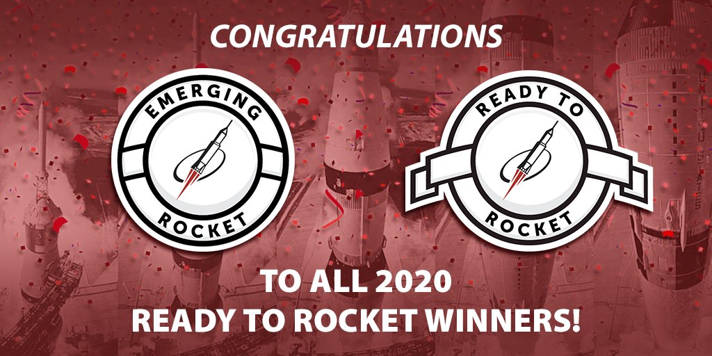 Emerging Rocket and Ready to Rocket 2020 tech companies winners.