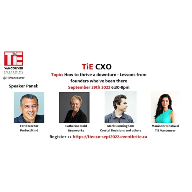 TiE CXO - How to thrive a downturn Lessons from founders who've been there