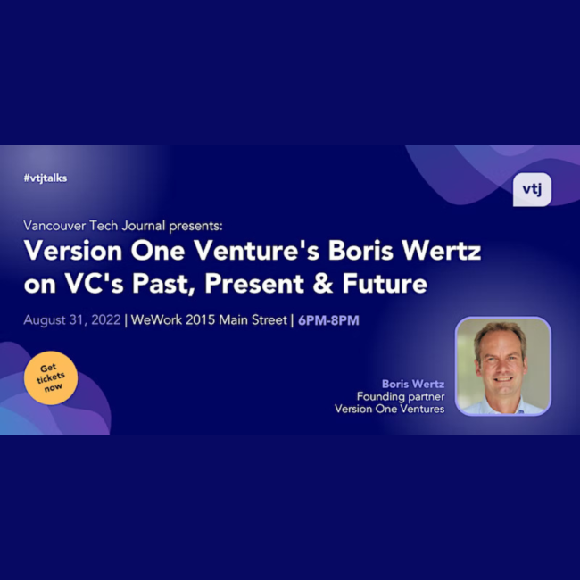 #vtjtalks Version One Venture's Boris Wertz on VC's Past, Present & Future