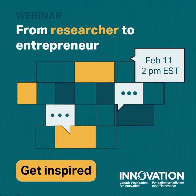 Canada Foundation for Innovation Webinar Poster