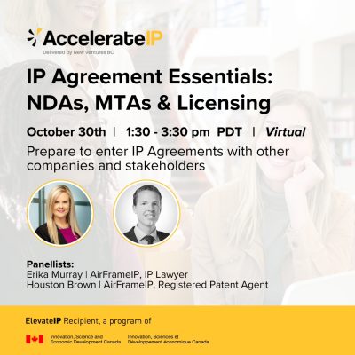 new ventures BC NDA IP Agreement Essentials