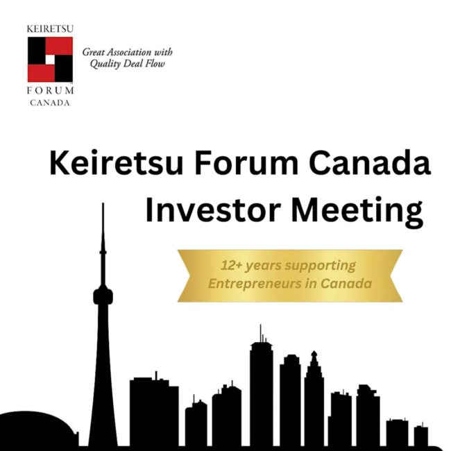 Keiretsu Forum Canada Monthly Investor Meeting Poster