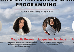 Headshots of four female speakers